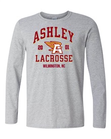 Ashley Lacrosse Grey Long Sleeved Soft Cotton T-Shirt - Orders due Wednesday, March 13, 2024